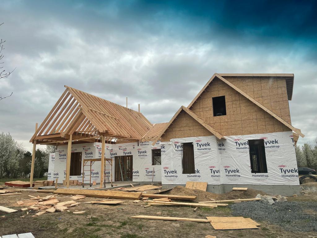 Wood framing of a residential home by Above All Construction